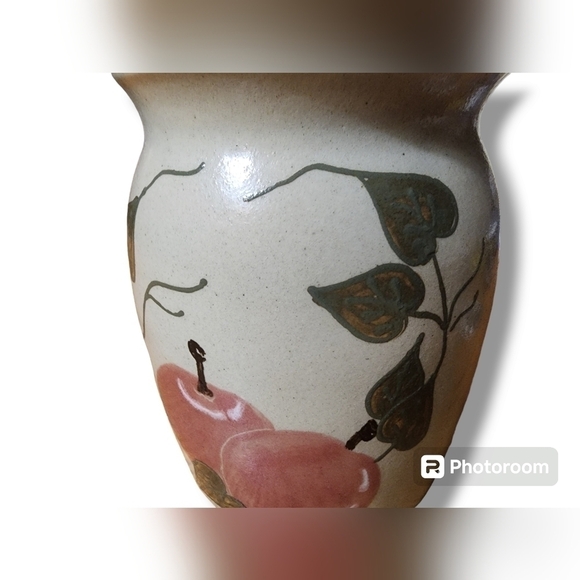 BP Pottery Beaumont Brothers Pottery Crock Fruit and Green Leaves Handmade - Picture 4 of 6